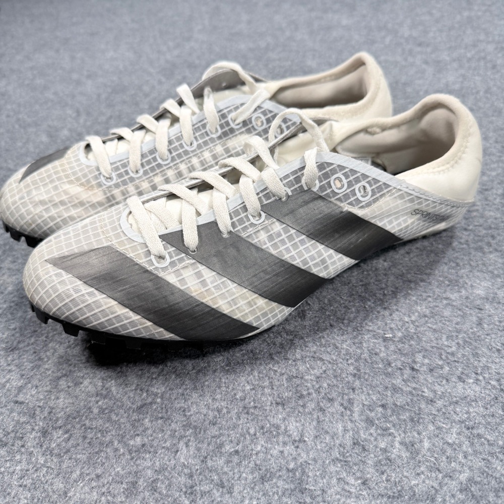 Adidas Sprintstar Track Spikes White Grey GX6685 Mens 7.5 Racing Shoes